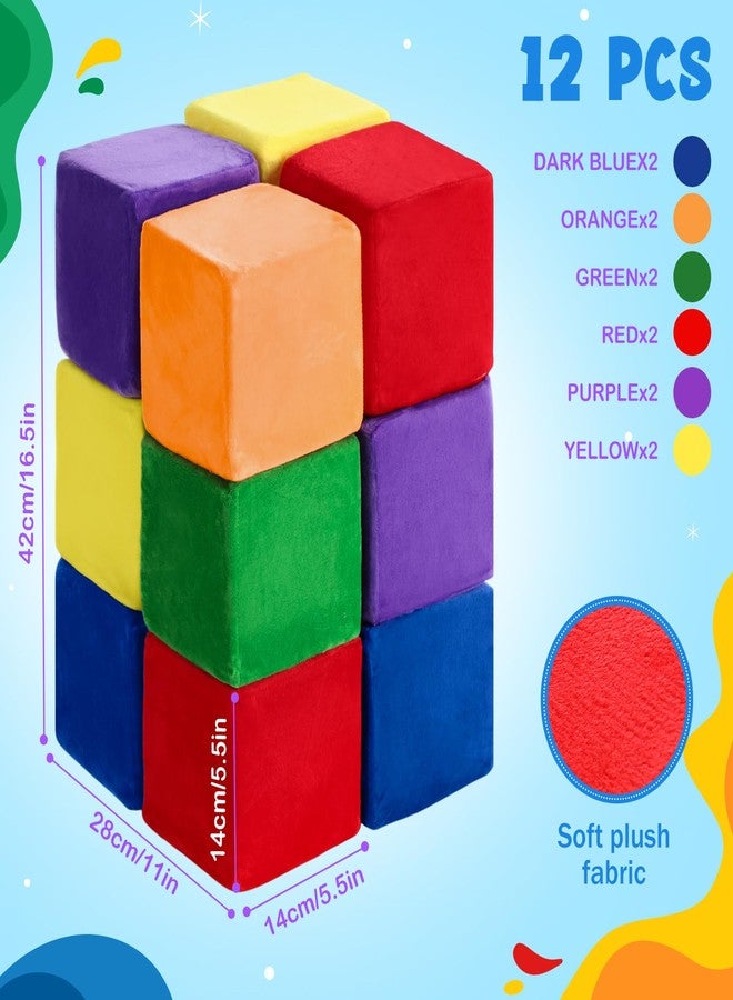 Vercraft 12 Pieces Foam Building Blocks Plush Colorful Foam Stacking Building Blocks Soft Giant Fun Throwing Toys for Birthday Learning Gift - Image 3